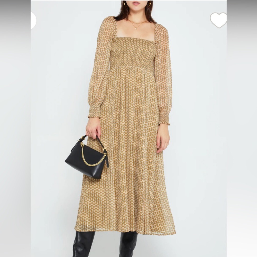o.p.t. Classic smocked maxi dress size M